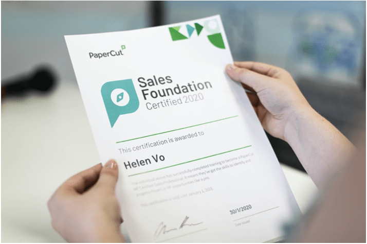 certification commerciale-papercut mf en français